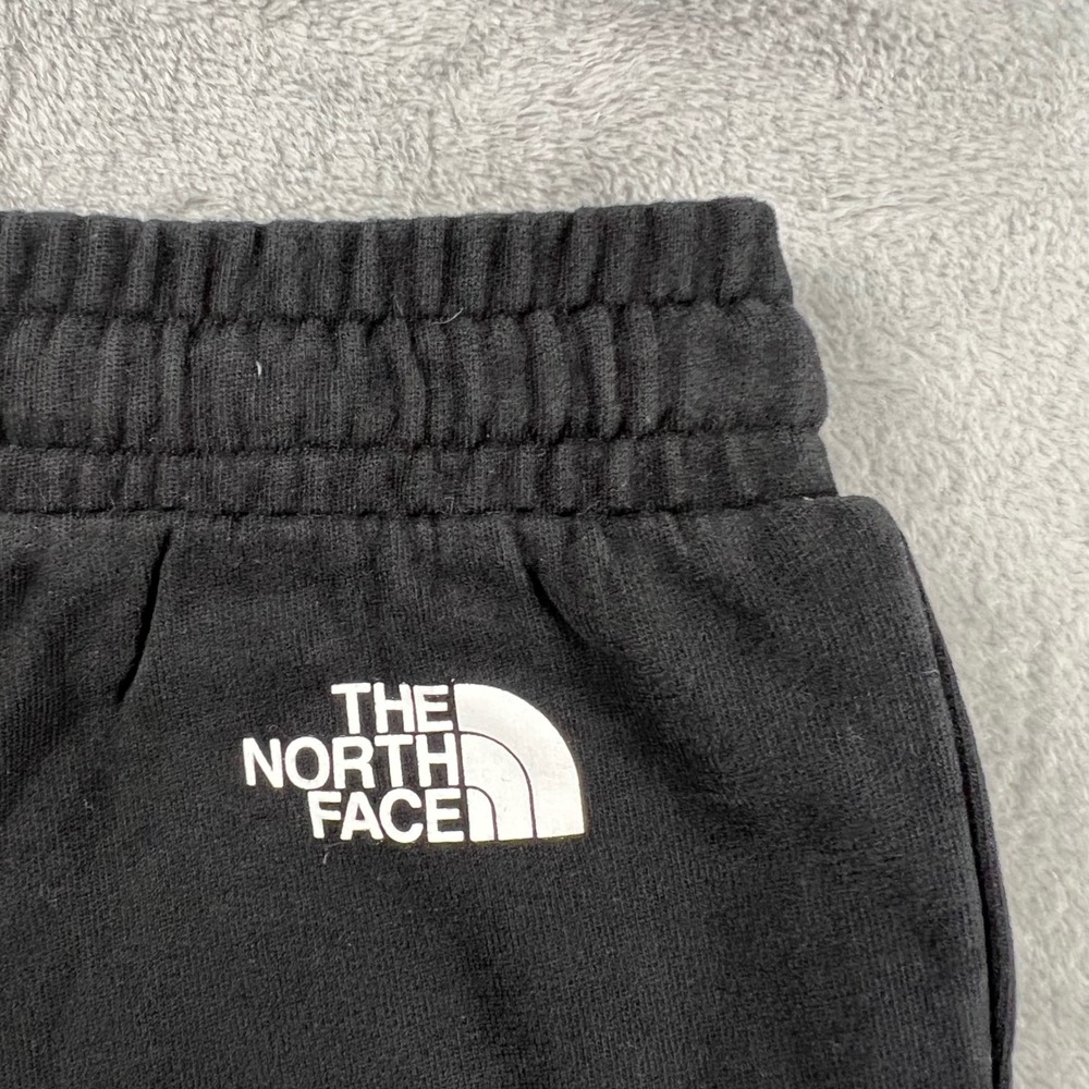 The North Face Womens Size S P Black Sweat Shorts Logo Drawstring Waist Lounge - Picture 7 of 12